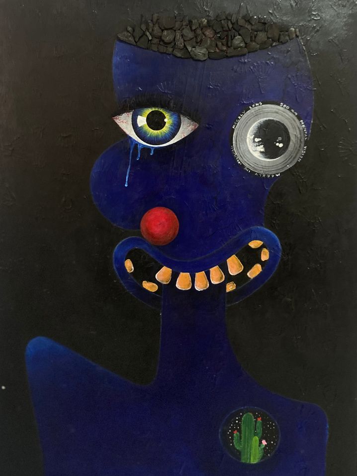 Ember by MCCXLV, mixed media on canvas, 2025