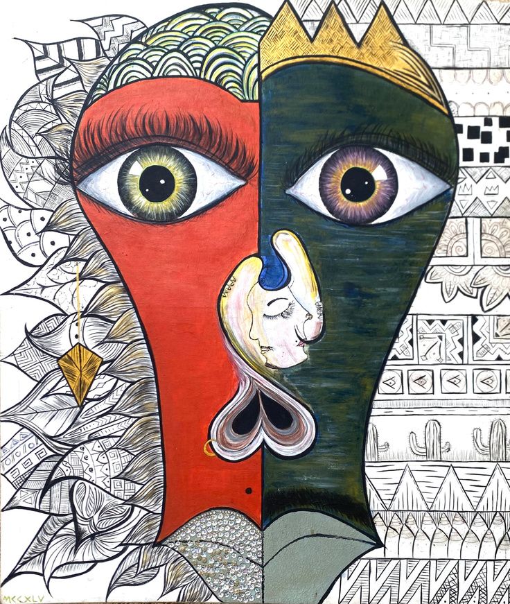 Homo-excellence by MCCXLV, mixed media on canvas, 2018