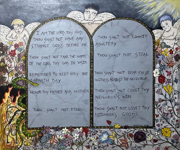 In the End by MCCXLV, acrylic on canvas, 2018
