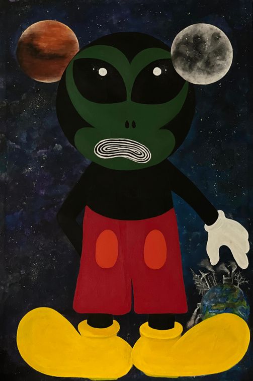 Throwaway by MCCXLV, acrylic on canvas, 2023