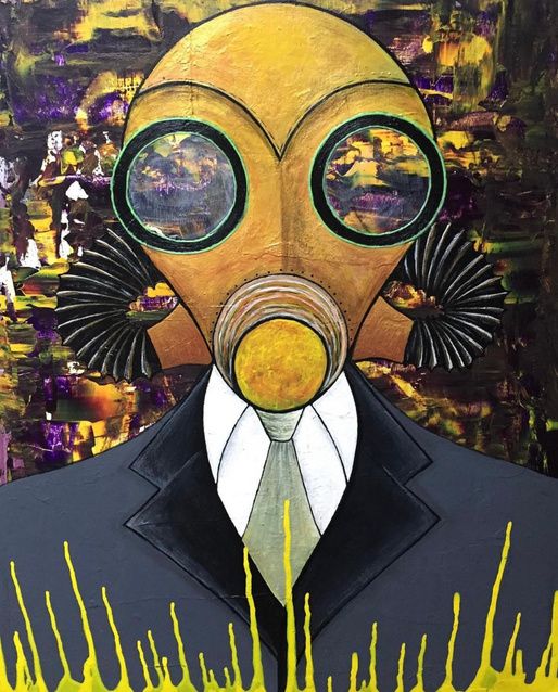 Toxic System by MCCXLV, acrylic on wood, 2019